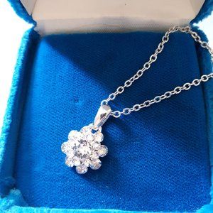 Lia Sophia Sparkling Pendant and Chain - New with Tags